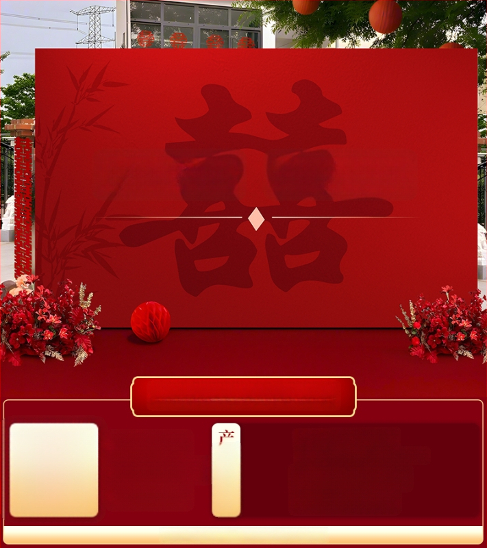 Vestuvių dekoras su KT plokštele, lauko scenai ir nuotraukų fonui, šilko gėlėmis, uodeginiais balionais ir krintančios žemės balionais