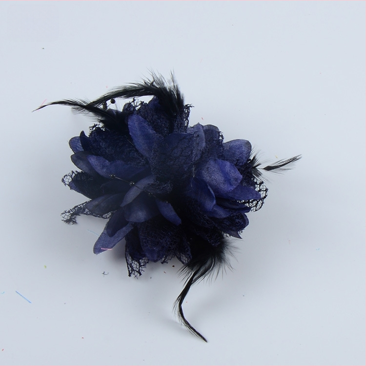 Аксесоар за глава, ръчно изработен от мрежеста тъкан с перли и пера, щипка за коса Duckbill, стил Fresh and Sweet