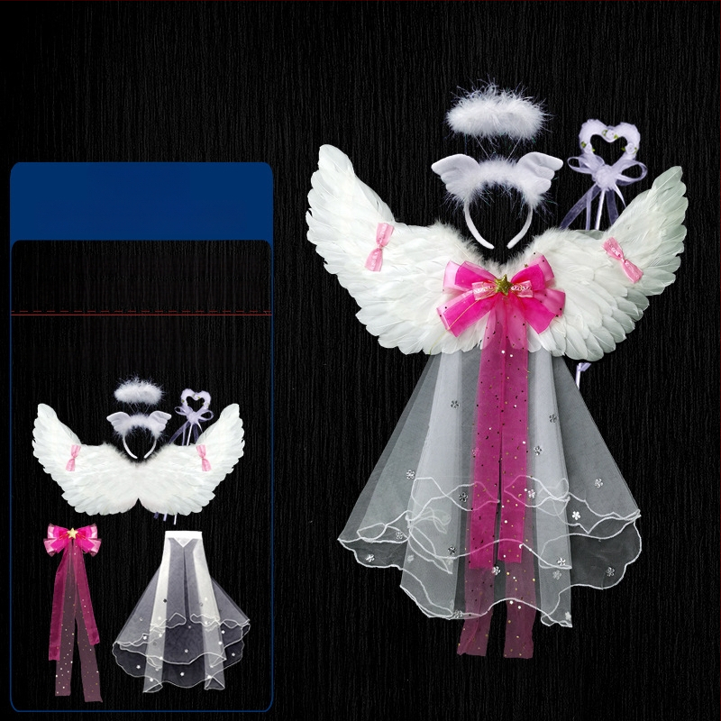 Eņģeļu spārni cosplayam — no spalvām, roku darbs, pielāgojama, skatuves rekvizīts, muguras dekors