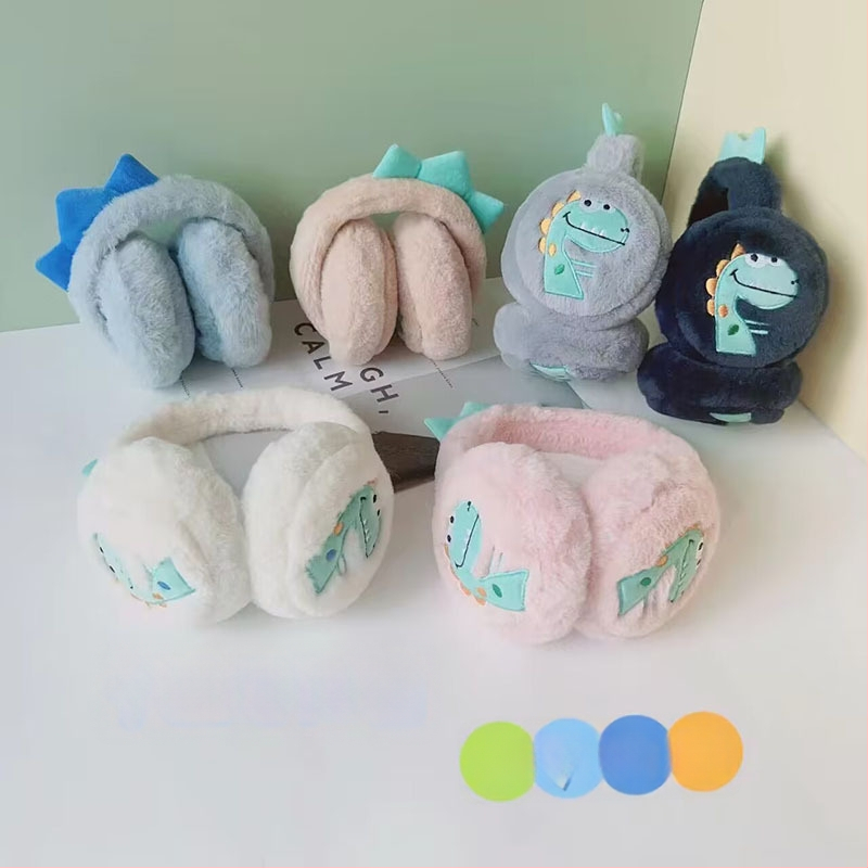Bērnu pūkaini ausu siltinātāji – karikatūras stila, regulējami, ziemas silts, ārpus telpām