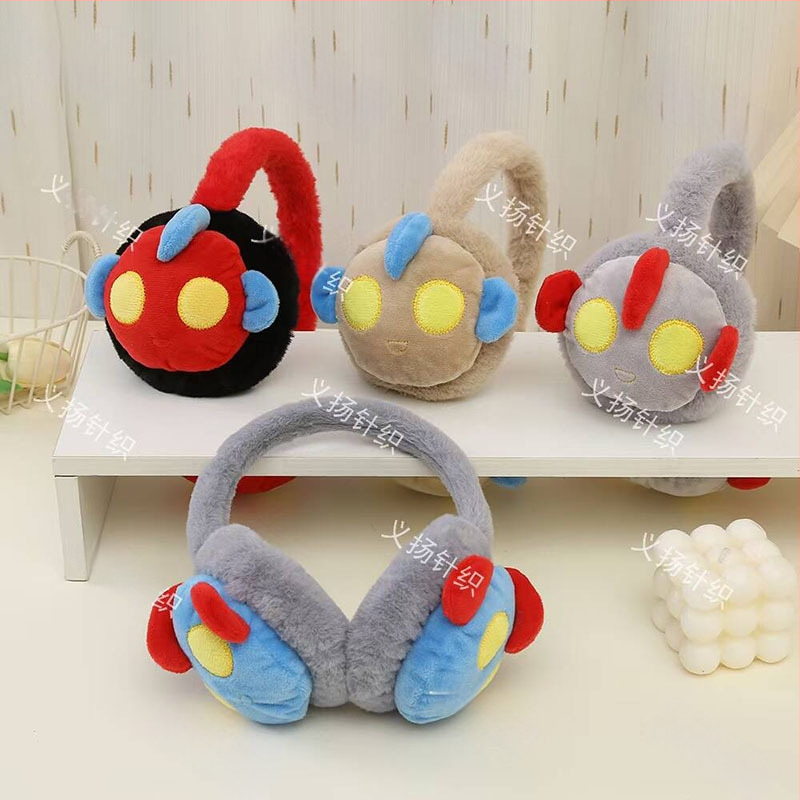 Bērnu pūkaini ausu siltinātāji – karikatūras stila, regulējami, ziemas silts, ārpus telpām