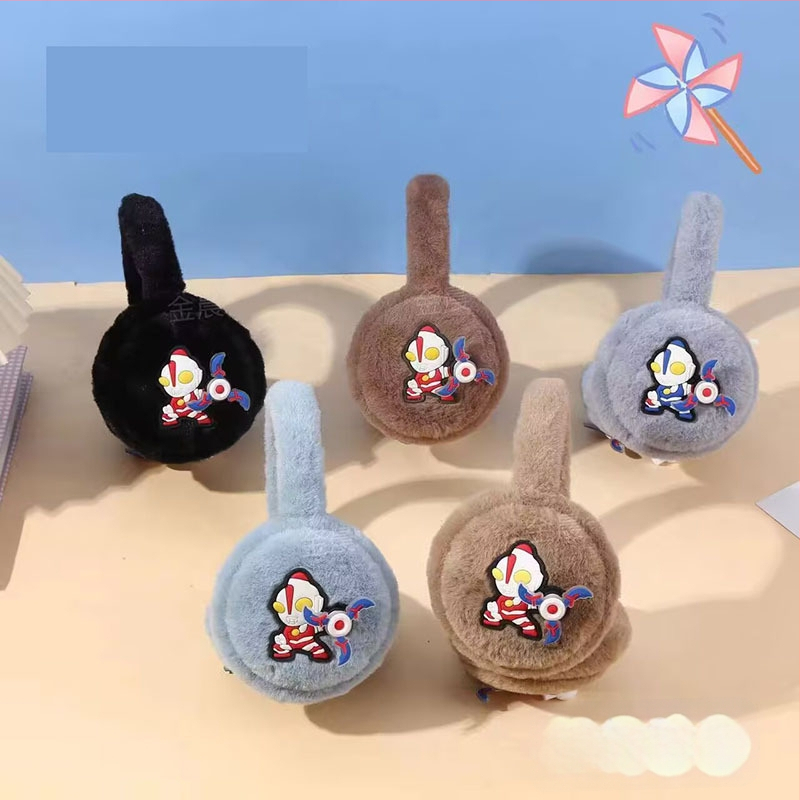 Bērnu pūkaini ausu siltinātāji – karikatūras stila, regulējami, ziemas silts, ārpus telpām