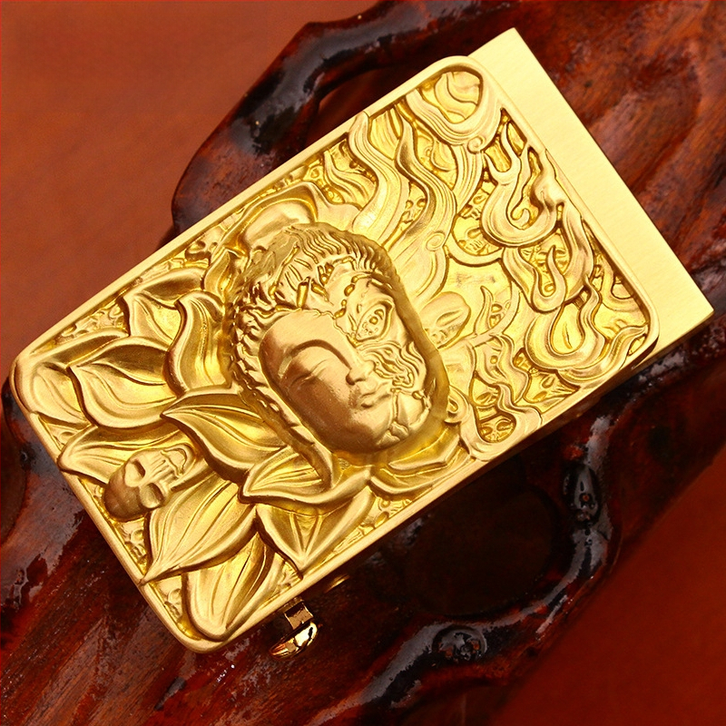 Automatinė diržo sagtis iš vario su 3D įspaustu skraidančio erelio motyvu