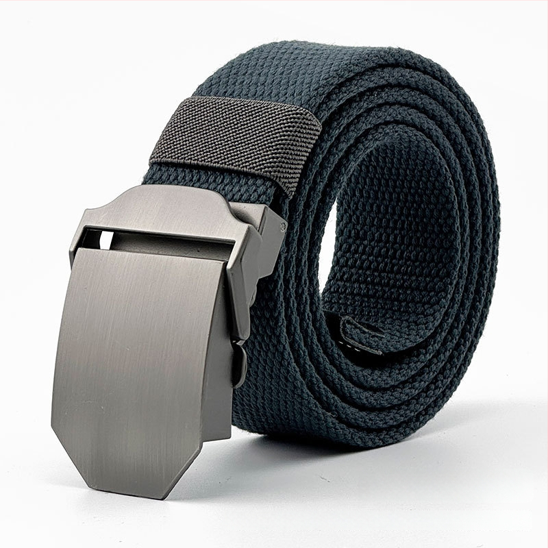 Curea din pânză pentru bărbați, cu cataramă din aliaj, cataramă automată, lățime 2–4 cm
