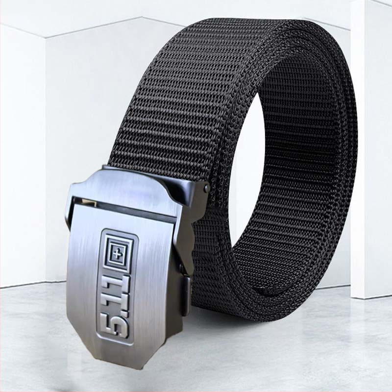 Curea din pânză pentru bărbați, cu cataramă din aliaj, cataramă automată, lățime 2–4 cm