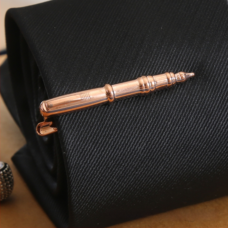 Клип за вратовръзка от мед, 18K чистота, плосък дизайн, унисекс, корейски стил, карикатурен герой