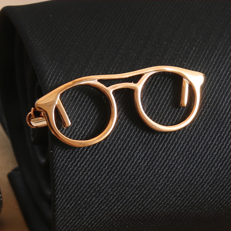 Клип за вратовръзка от мед, 18K чистота, плосък дизайн, унисекс, корейски стил, карикатурен герой