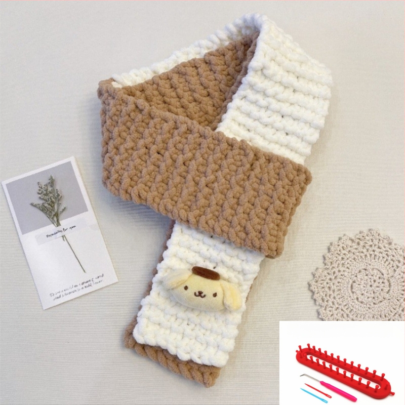 Σετ νημάτων για χειροποίητο κασκόλ — 100% ακρυλικό νήμα, 7s στροφές, μονή ίνα, μορφή νήματος: tuan line, για χειροποίητο πλέξιμο