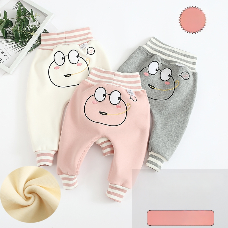 Kūdikių kelnytės su animaciniu raštu, aukštas liemuo, elastinga juosta, 95% medvilnė, Silver Fox veliūras, stori ir šilti pavasariui rudeniui žiemai