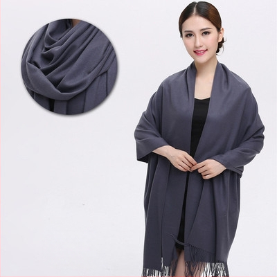 Šal od imitacijskog kašmira, warp pletenje, topao zimi, vintage kineski stil, našiven logotip