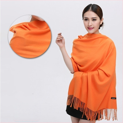 Šal od imitacijskog kašmira, warp pletenje, topao zimi, vintage kineski stil, našiven logotip