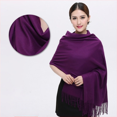 Šal od imitacijskog kašmira, warp pletenje, topao zimi, vintage kineski stil, našiven logotip