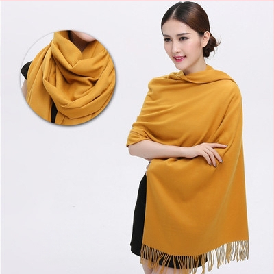 Šal od imitacijskog kašmira, warp pletenje, topao zimi, vintage kineski stil, našiven logotip