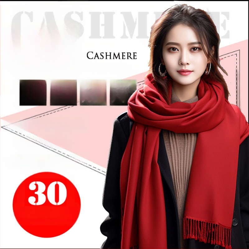 Šal od imitacijskog kašmira, warp pletenje, topao zimi, vintage kineski stil, našiven logotip