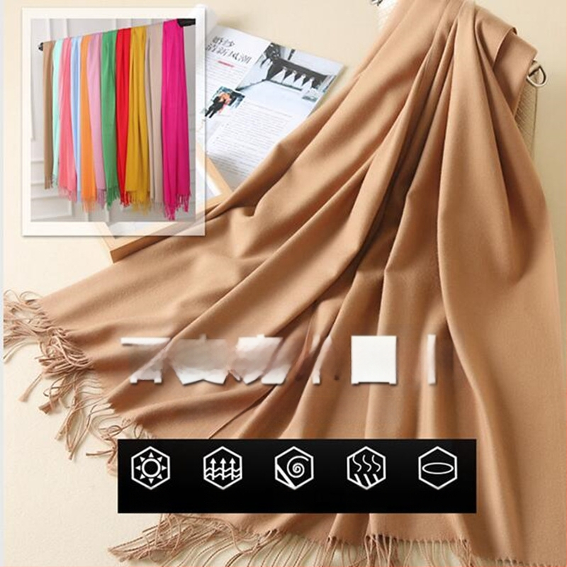 Šal od imitacijskog kašmira, warp pletenje, topao zimi, vintage kineski stil, našiven logotip