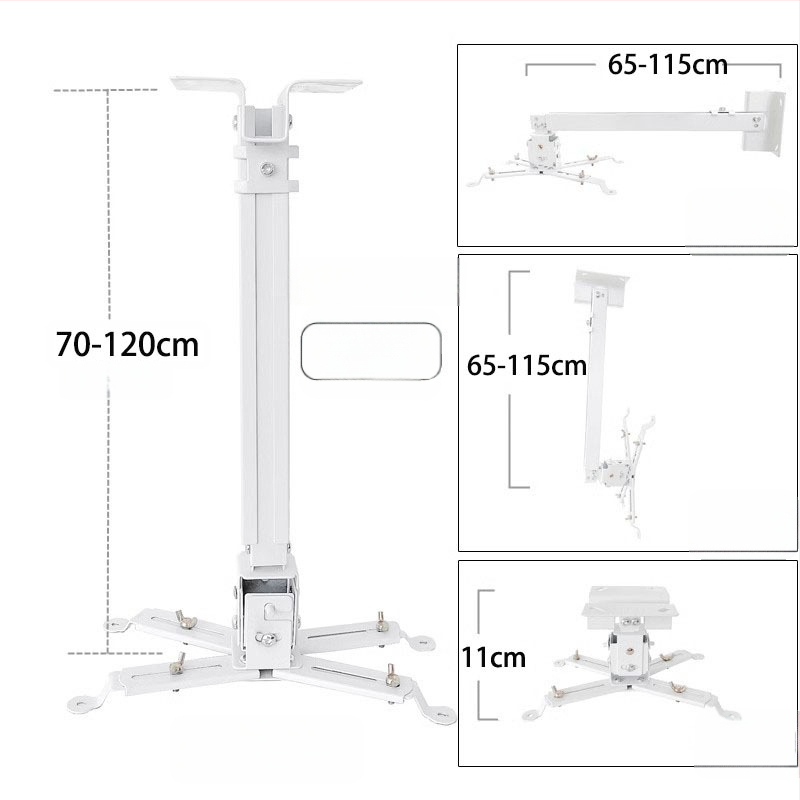 Teleskopinis universalus projektoriaus laikiklis luboms, sienai arba grindims – suderinamas su BenQ ir Epson