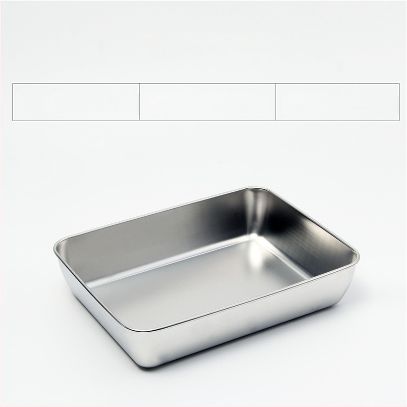 Nerđajući čelični četverokutni pladanj s mrežicom za odvod, filtriranje ulja, elektroplatirani završetak, pogodna za mikrovalnu pećnicu