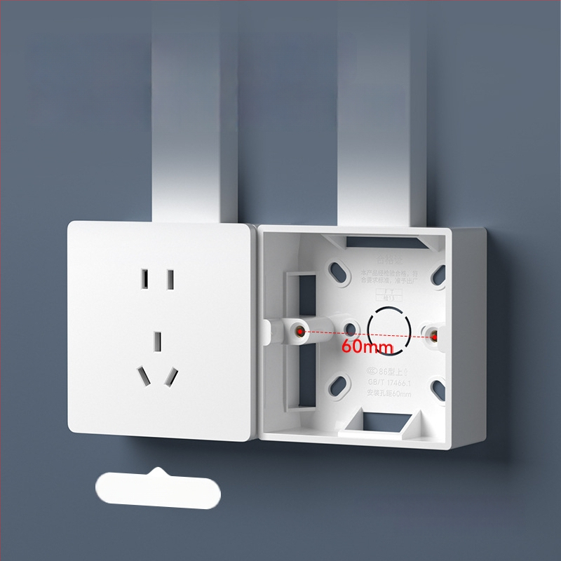 86-tüüpi pindmontaažiga ühenduskast, PVC alus, seina lüliti ja pistiku jaoks — International Electrician