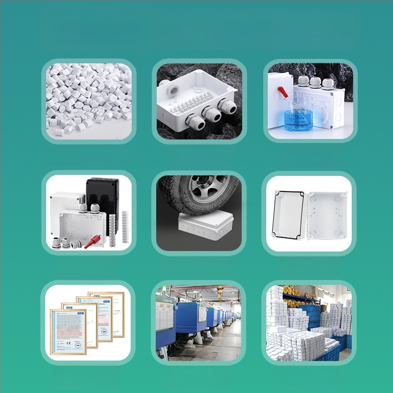 ABS veekindel jaotuskast välistingimustes kasutamiseks koos ühendiga