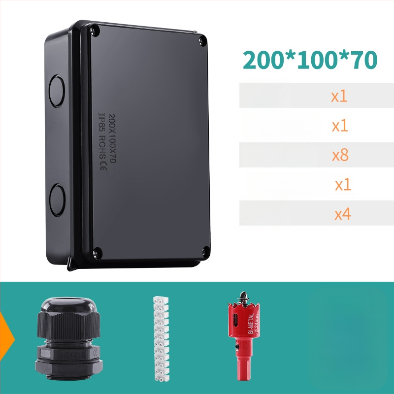 ABS veekindel jaotuskast välistingimustes kasutamiseks koos ühendiga