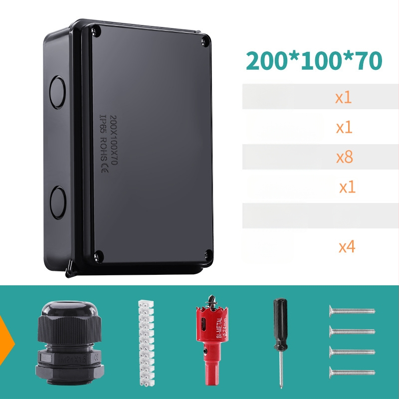 ABS veekindel jaotuskast välistingimustes kasutamiseks koos ühendiga