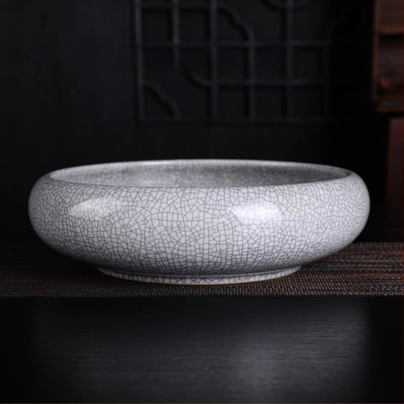 Keramikas hidroponiska puķu pods – minimālistisks stils, elpojošs, korozijizturīgs, izturīgs; rokdarbs; izcepts 1300°C; piemērots galdam vai grīdai.