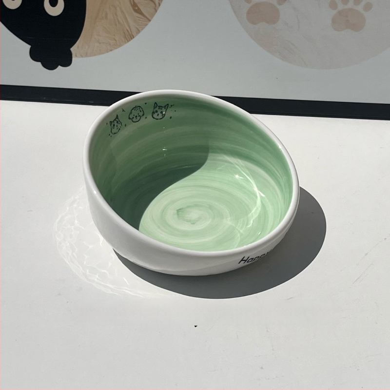 Keramiline kassikauss kaela kaitsega, stabi disain, suupisteplaat — bränd Xiyu, kassidele