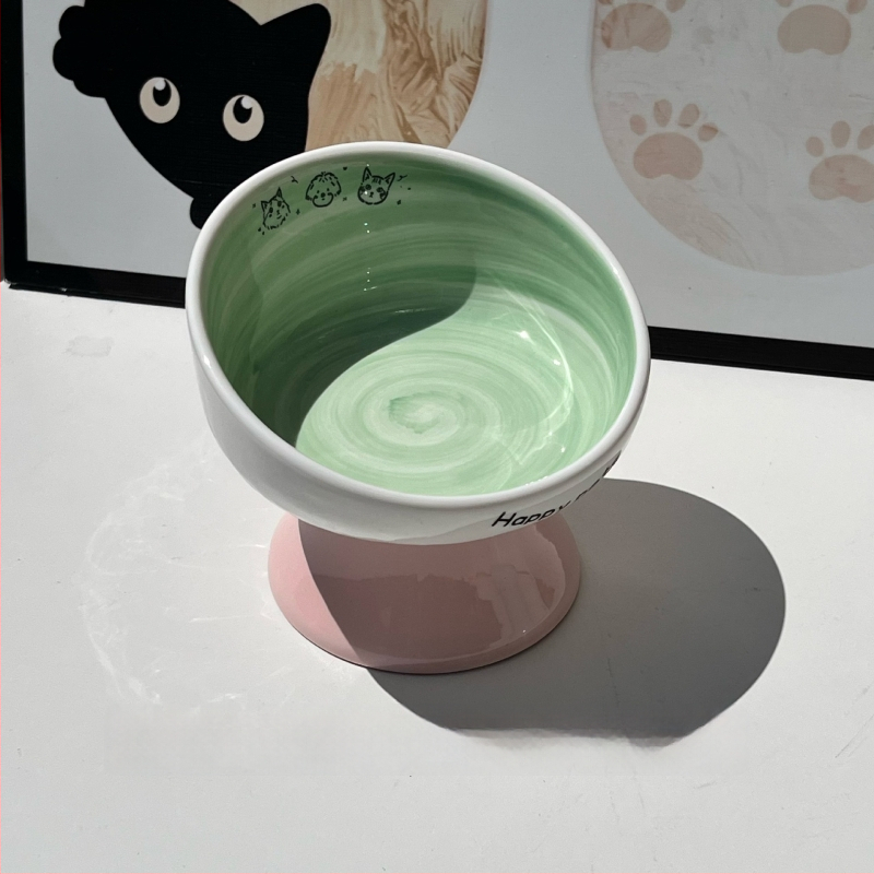 Keramiline kassikauss kaela kaitsega, stabi disain, suupisteplaat — bränd Xiyu, kassidele