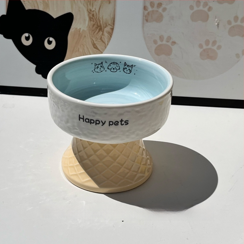 Keramiline kassikauss kaela kaitsega, stabi disain, suupisteplaat — bränd Xiyu, kassidele