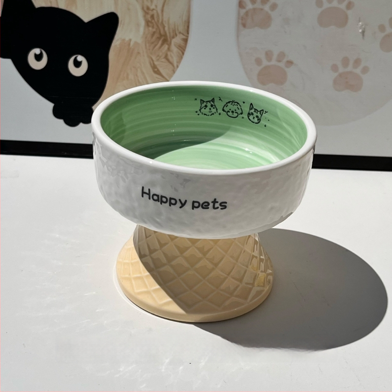 Keramiline kassikauss kaela kaitsega, stabi disain, suupisteplaat — bränd Xiyu, kassidele