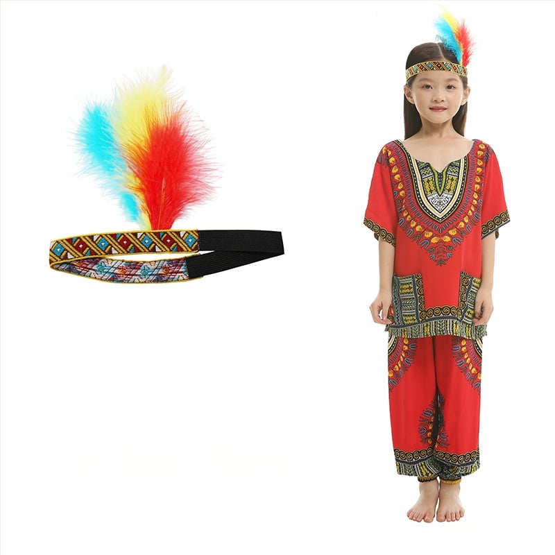 Облекло за глава за деца с пера и огърлица – пролет 2025