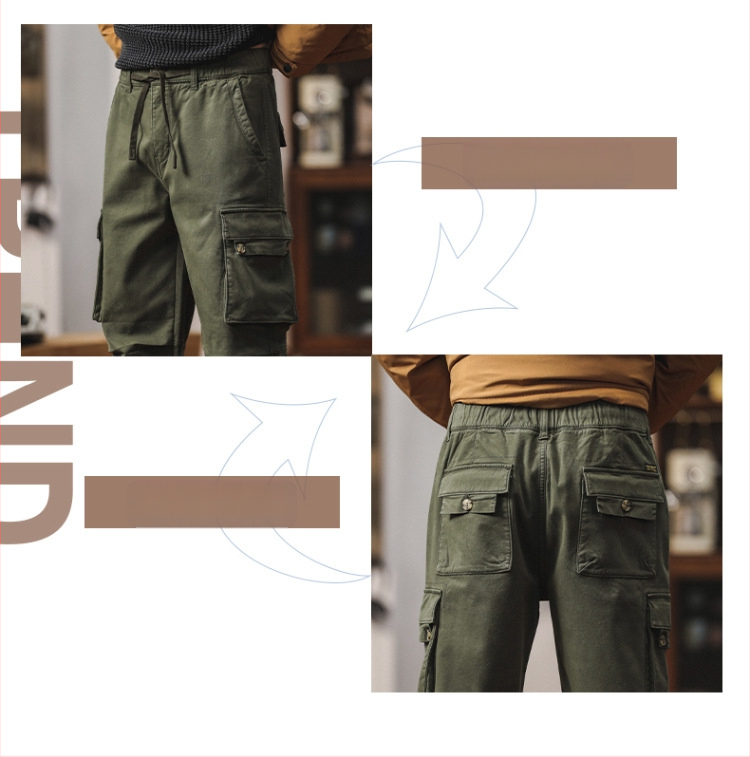 Vīriešu cargo bikses ar taisnu piegriezumu, flīsa odere, kokvilnas maisījuma audums, vidēja jostas vieta, ar vairākām kabatām