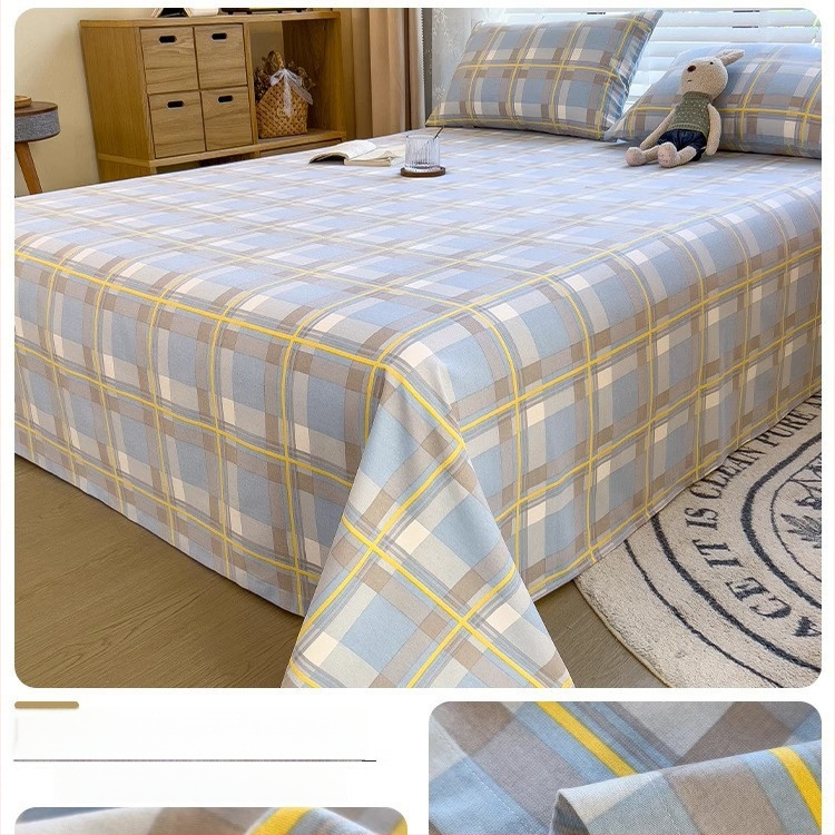 Brushed medvilnės Twill patalynės komplektas, 3 dalių, vienodas raštas, reaktyvus dažymas