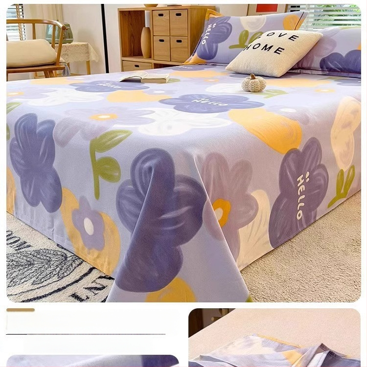 Brushed medvilnės Twill patalynės komplektas, 3 dalių, vienodas raštas, reaktyvus dažymas