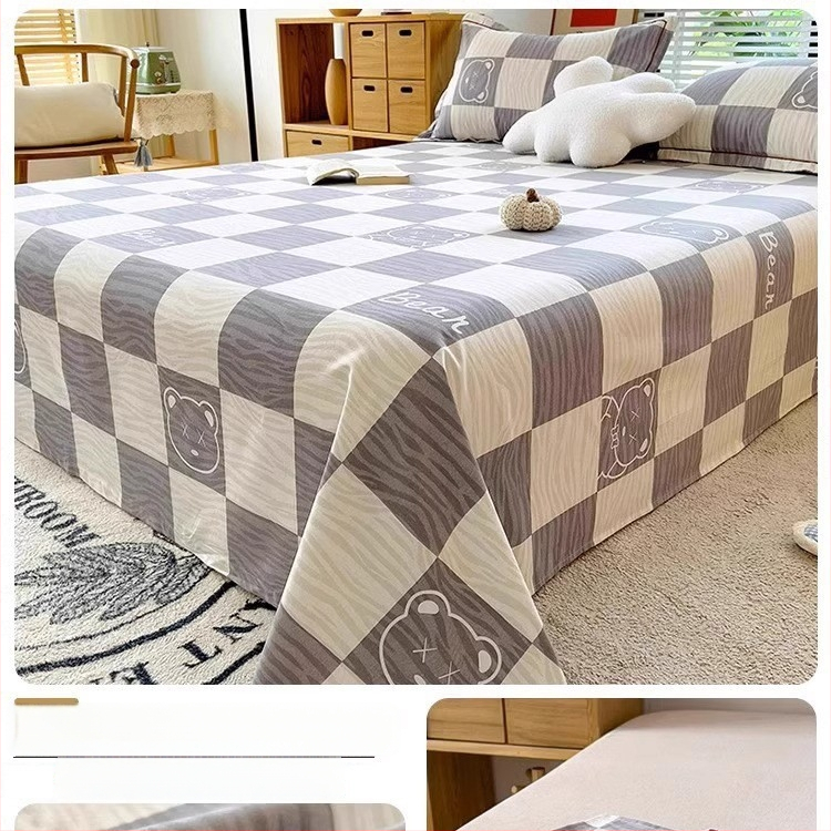 Brushed medvilnės Twill patalynės komplektas, 3 dalių, vienodas raštas, reaktyvus dažymas