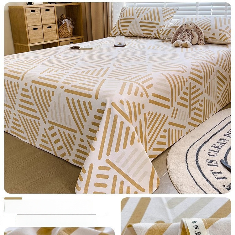 Brushed medvilnės Twill patalynės komplektas, 3 dalių, vienodas raštas, reaktyvus dažymas