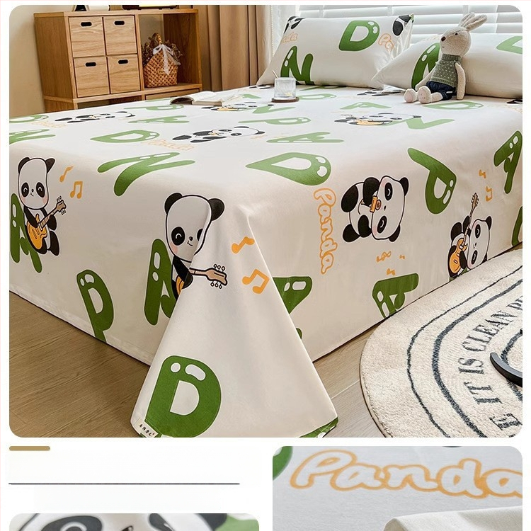 Brushed medvilnės Twill patalynės komplektas, 3 dalių, vienodas raštas, reaktyvus dažymas