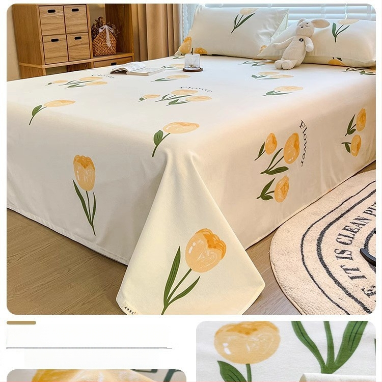 Brushed medvilnės Twill patalynės komplektas, 3 dalių, vienodas raštas, reaktyvus dažymas