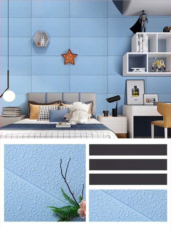 3D lipnus sienos lipdukas svetainei, Nordic stilius, vandeniui atsparus XPE putų