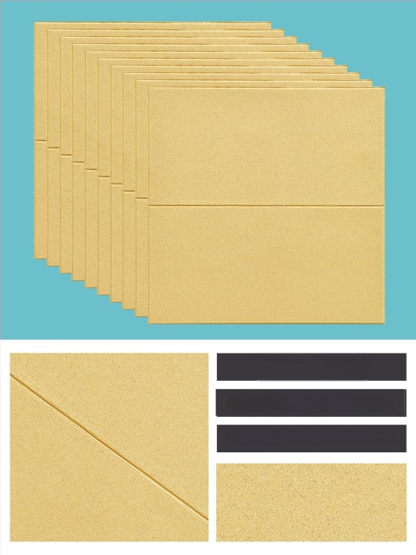 3D lipnus sienos lipdukas svetainei, Nordic stilius, vandeniui atsparus XPE putų