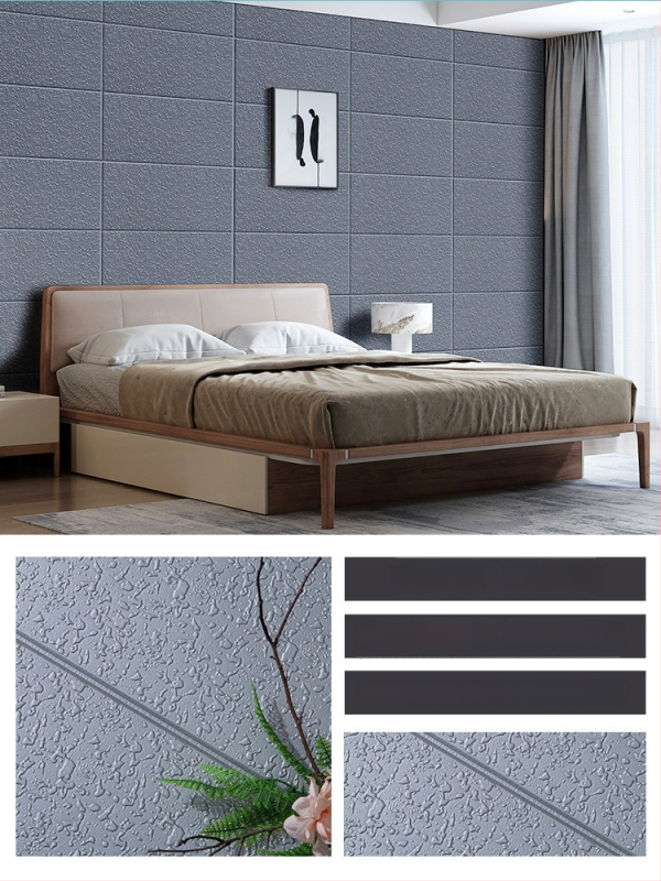 3D lipnus sienos lipdukas svetainei, Nordic stilius, vandeniui atsparus XPE putų