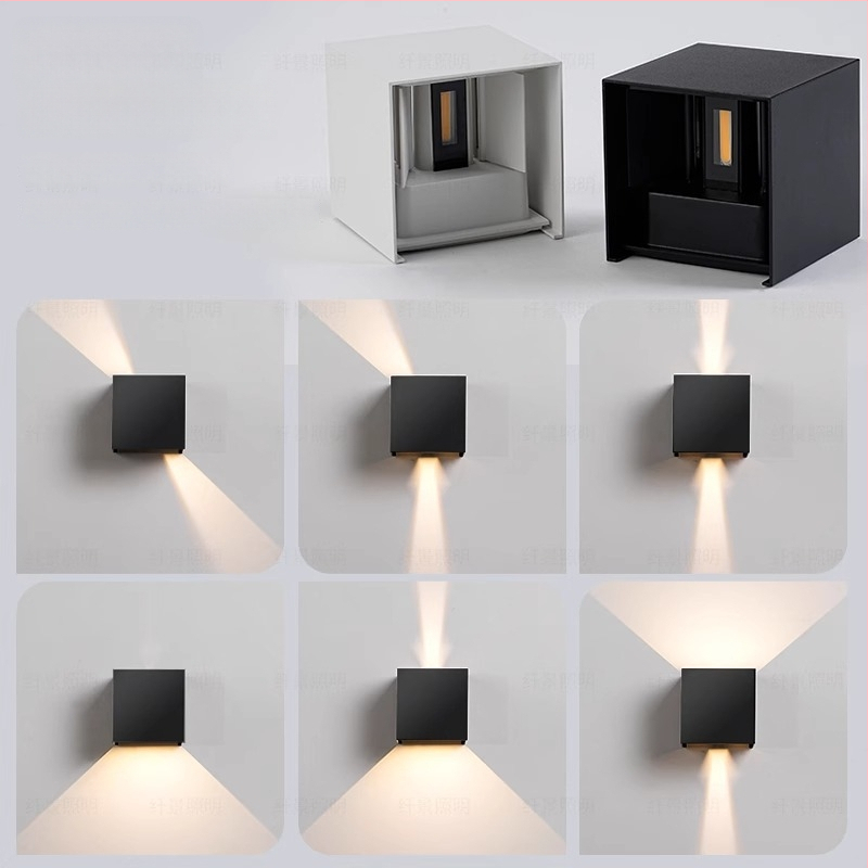 Sieninė LED lemputė su reguliuojamu spinduliu, minimalistinis modernus stilius, aliumininis korpusas, LED šviesos šaltinis, PIR judesio jutiklis, veikia iki 36V