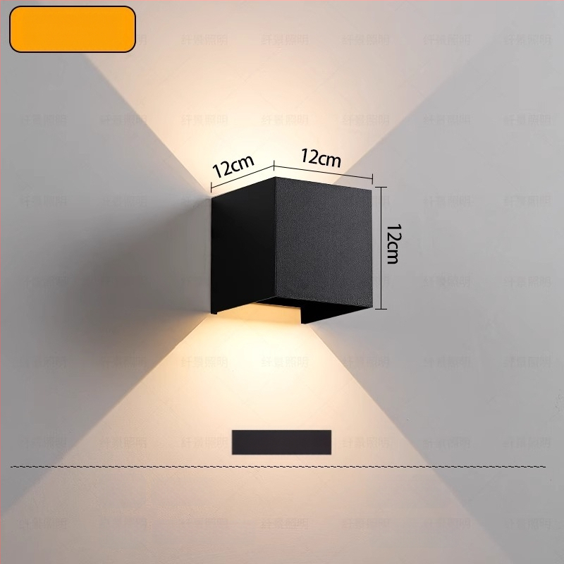 Sieninė LED lemputė su reguliuojamu spinduliu, minimalistinis modernus stilius, aliumininis korpusas, LED šviesos šaltinis, PIR judesio jutiklis, veikia iki 36V