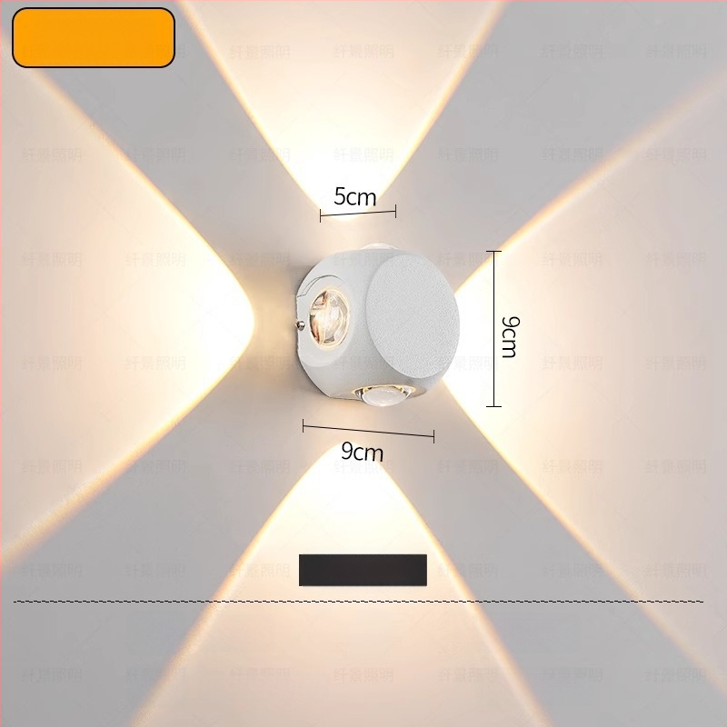 Sieninė LED lemputė su reguliuojamu spinduliu, minimalistinis modernus stilius, aliumininis korpusas, LED šviesos šaltinis, PIR judesio jutiklis, veikia iki 36V