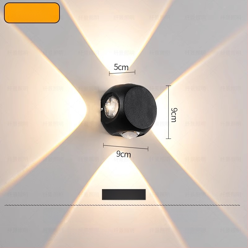 Sieninė LED lemputė su reguliuojamu spinduliu, minimalistinis modernus stilius, aliumininis korpusas, LED šviesos šaltinis, PIR judesio jutiklis, veikia iki 36V