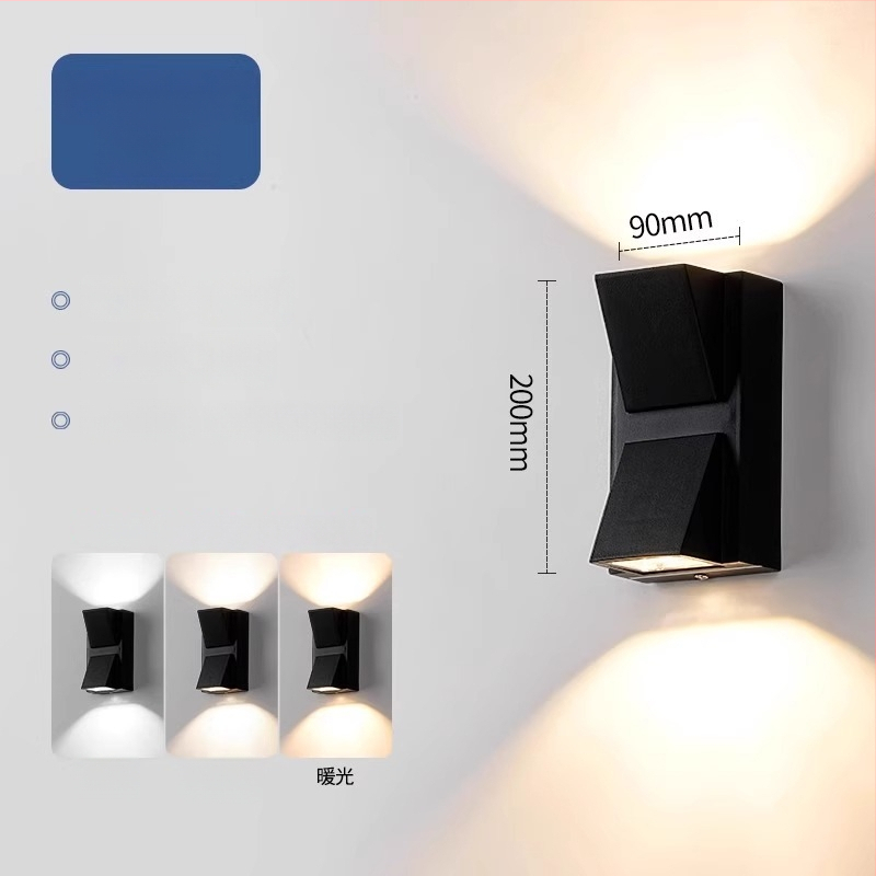 Sieninė LED lemputė su reguliuojamu spinduliu, minimalistinis modernus stilius, aliumininis korpusas, LED šviesos šaltinis, PIR judesio jutiklis, veikia iki 36V