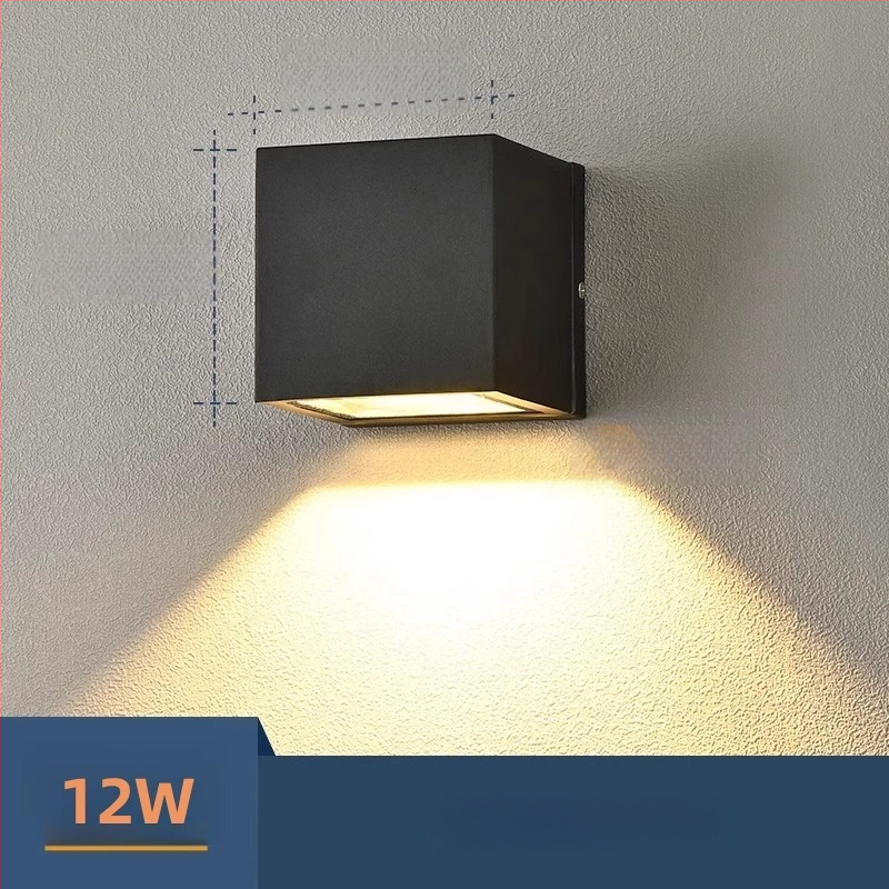 Sieninė LED lemputė su reguliuojamu spinduliu, minimalistinis modernus stilius, aliumininis korpusas, LED šviesos šaltinis, PIR judesio jutiklis, veikia iki 36V