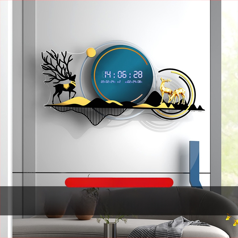 Ρολόι τοίχου σε σκανδιναβικό στυλ, ασύμμετρος σχεδιασμός, λειτουργεί με μπαταρία, κίνηση δεικτών με απαλό βηματισμό, 24ωρη ένδειξη