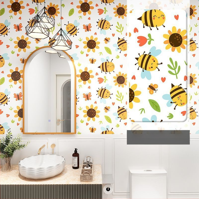 Sieninis lipdukas – geometrinis raštas, atsparus vandeniui, lipnus, svetainei, šiuolaikinis minimalistinis stilius