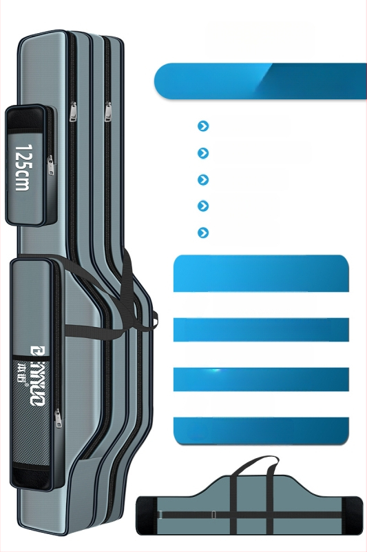 Риболовен багаж за принадлежности – голям капацитет, водоустойчив, многофункционална чанта за пръчки, стръв и макари, лека